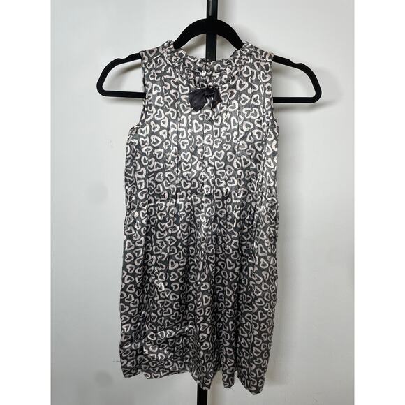 LITTLE MARC JACOB Girl's Sleeveless A-Line Dress Size 10 Black White Abstract - Picture 1 of 7